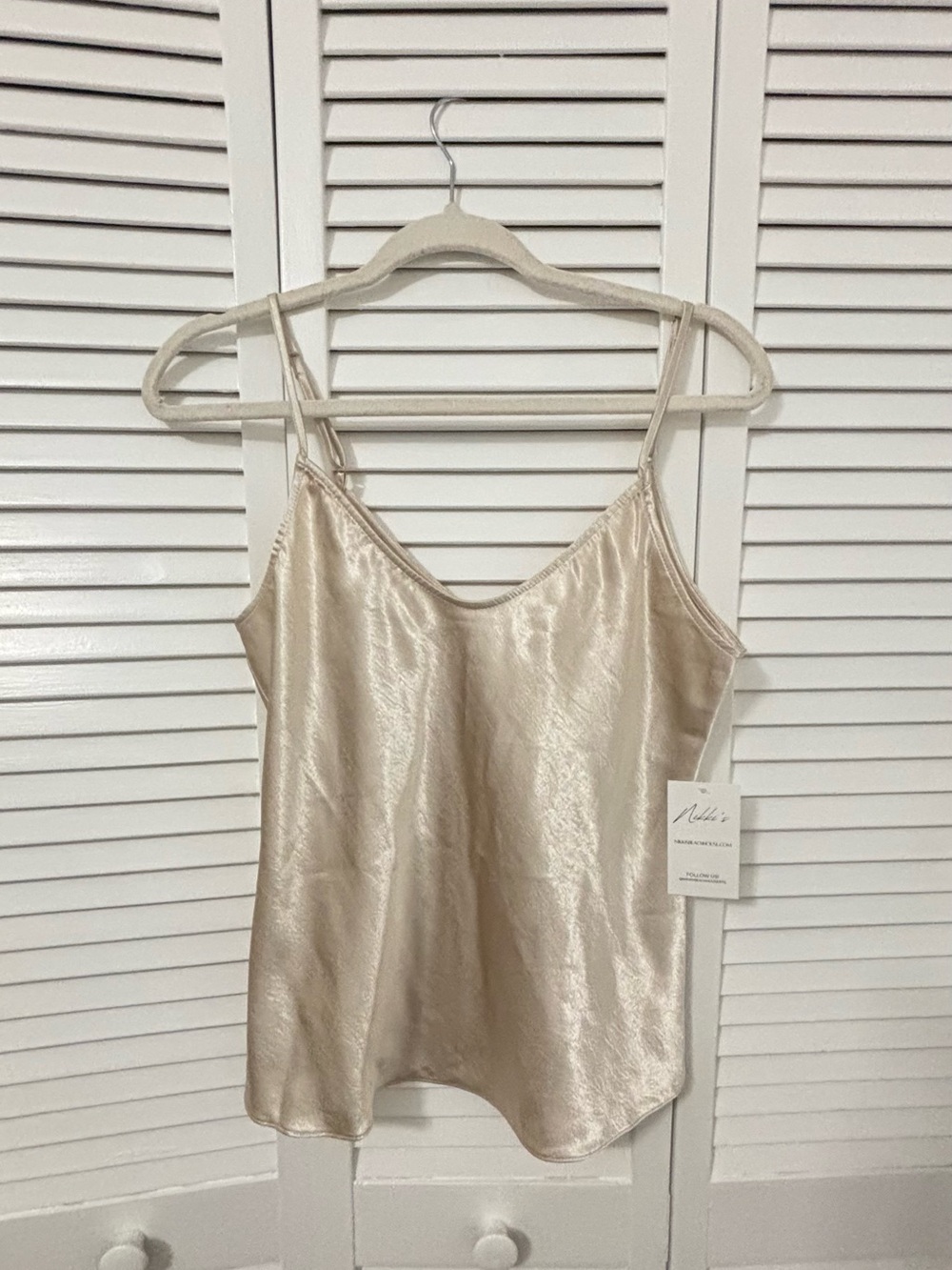 NBH Satin Champagne Cami Tank
